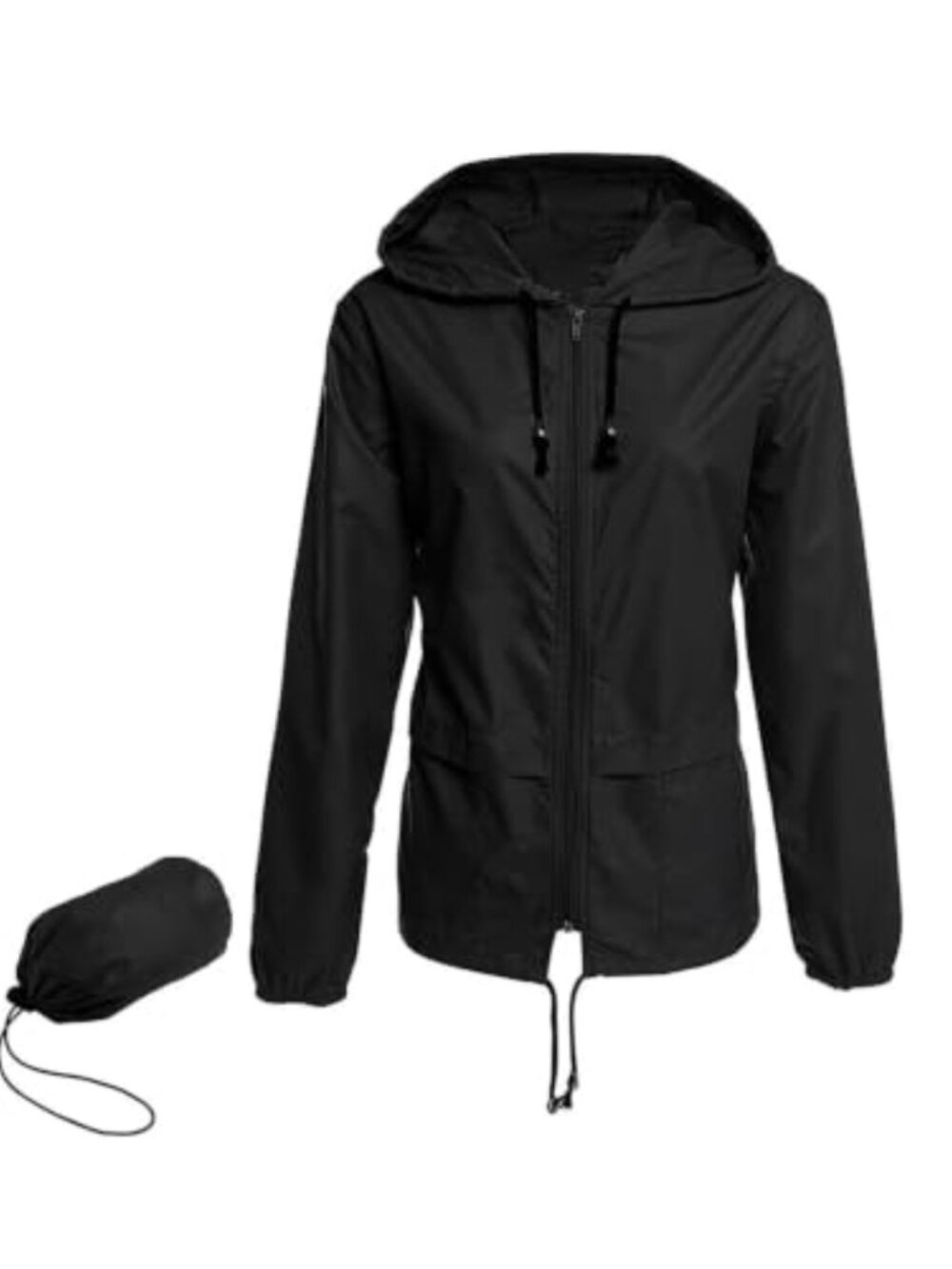 Women's Waterproof Rain Jacket Windbreaker Packable Lightweight Zip Hooded